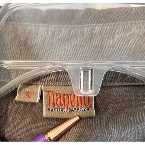 Tianello by Steve Barraza Shirt Men's Size Small Brown Button Up Long Sleeve - Picture 3 of 4